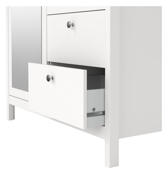 Bela garderobna omara z ogledalom 102x199x58 cm Madrid – Tvilum