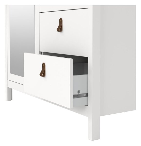 Bela garderobna omara z ogledalom 102x199x58 cm Madrid – Tvilum