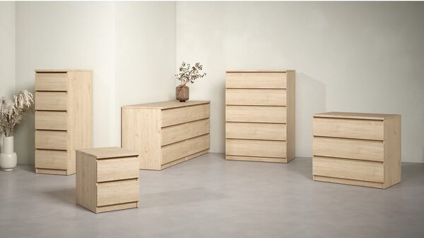 Komoda v hrastovem dekorju 40x111x50 cm Naia – Tvilum