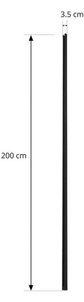 Lindby Linaro električni vodnik, 2 m, črn, 1-fazni sistem, Črna, Hodnik, Aluminij, Sodobni