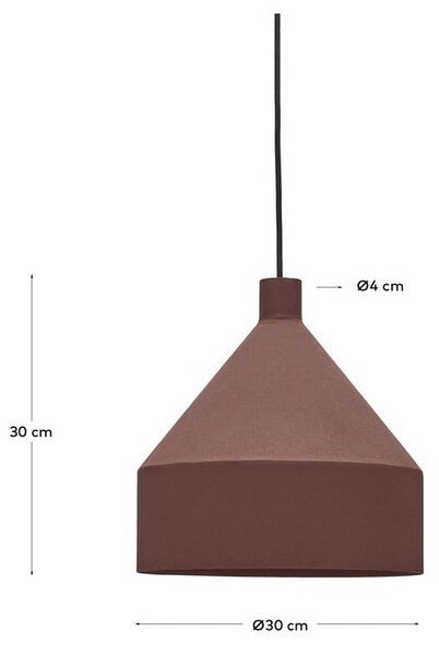 Viseča svetilka v barvi terakote s kovinskim senčilom ø 30 cm Peralta – Kave Home