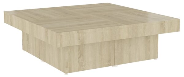 VidaXL Klubska mizica sonoma hrast 90x90x28 cm iverna plošča