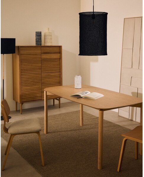 Jedilna miza v jesenovem dekorju 90x160 cm Indara – Kave Home