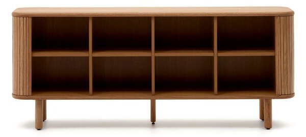 Komoda v jesenovem dekorju z drsnimi vrati v naravni barvi 180x75,5x40 cm Mailen – Kave Home