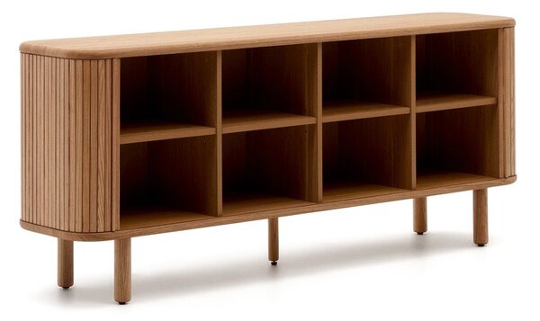 Komoda v jesenovem dekorju z drsnimi vrati v naravni barvi 180x75,5x40 cm Mailen – Kave Home