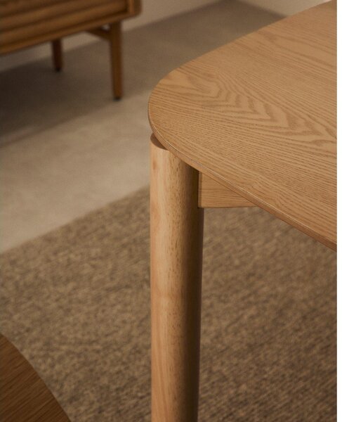 Jedilna miza v jesenovem dekorju 90x160 cm Indara – Kave Home