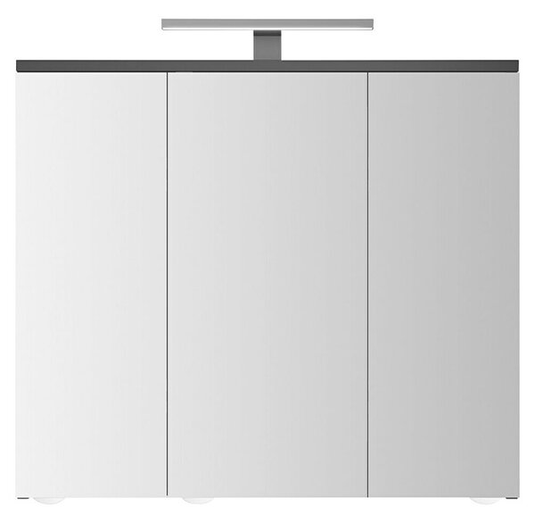 Camargue LED omarica z ogledalom Aragonit (Š x V: 72,2 x 68,2 cm, Les, Črna)