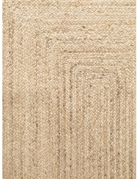 Obojestranski/ročno tkan tekač iz jute v svetli naravni barvi 80x200 cm Juno – Hanse Home