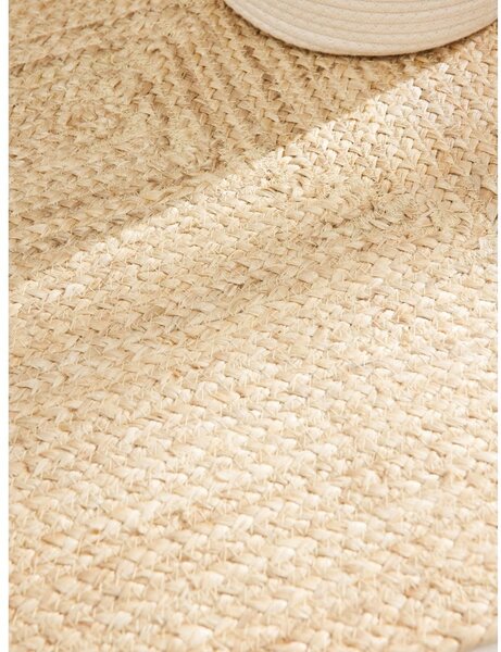 Obojestranska/ročno tkana preproga iz jute v svetli naravni barvi 80x150 cm Juno – Hanse Home