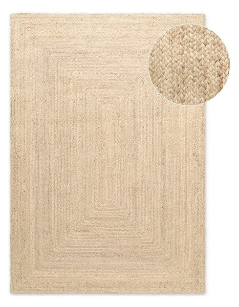 Obojestranska/ročno tkana preproga iz jute v svetli naravni barvi 80x150 cm Juno – Hanse Home