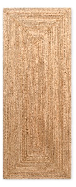 Obojestranski/ročno tkan tekač iz jute v naravni barvi 80x200 cm Juno – Hanse Home