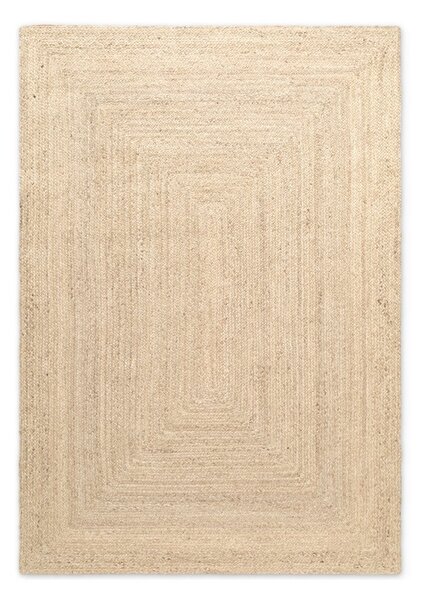Obojestranska/ročno tkana preproga iz jute v svetli naravni barvi 80x150 cm Juno – Hanse Home