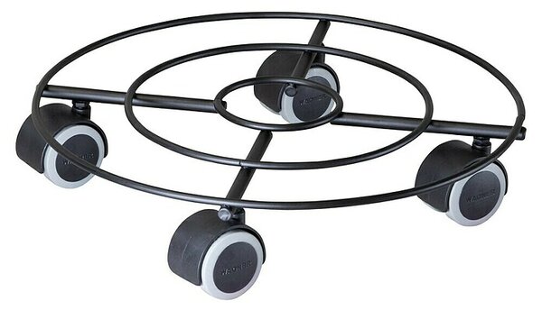 Wagner System Voziček za rastline Draht (Ø x V: 300 x 63 mm, Kovina, Črne barve, Maksimalna obremenitev: 60 kg)