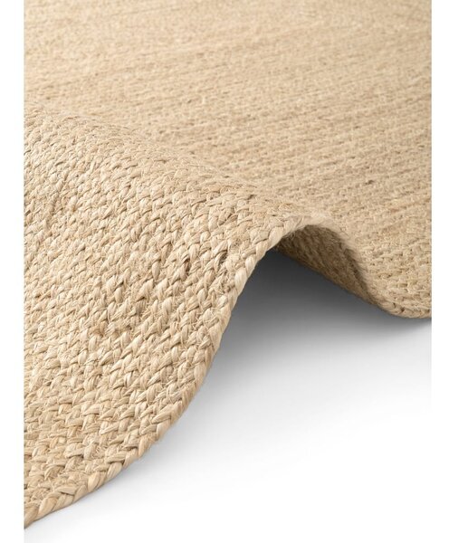 Obojestranska/ročno tkana preproga iz jute v svetli naravni barvi 80x150 cm Juno – Hanse Home