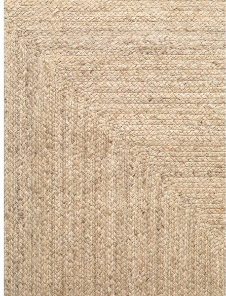 Obojestranska/ročno tkana preproga iz jute v svetli naravni barvi 80x150 cm Juno – Hanse Home