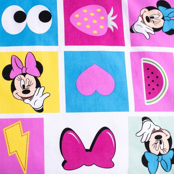 Rožnata bombažna otroška posteljnina za otroško posteljico 100x135 cm Minnie "Sweet" – Jerry Fabrics