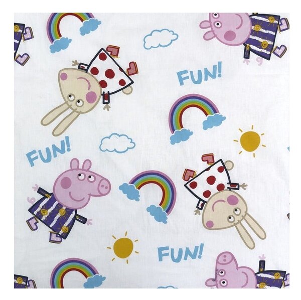 Enojna bombažna otroška posteljnina s svetlečim učinkom 140x200 cm Peppa Pig – Jerry Fabrics