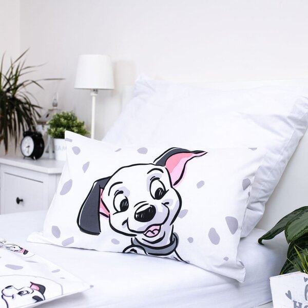 Bela bombažna otroška posteljnina za otroško posteljico 100x135 cm 101 Dalmatians – Jerry Fabrics