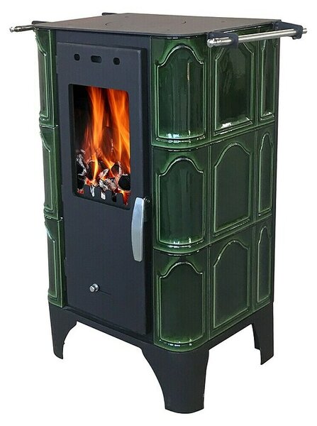 Domofire Kaminska peč Piccolino (6 kW, Zmogljivost ogrevanja prostora: 120 m³, Zelena)