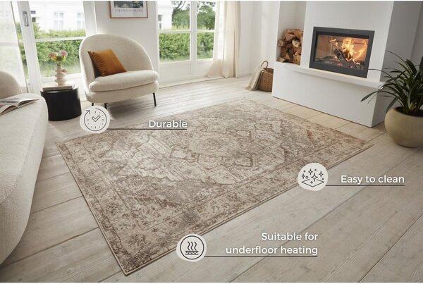 Siva/bež preproga 160x235 cm Terrain Designer Sand – Hanse Home