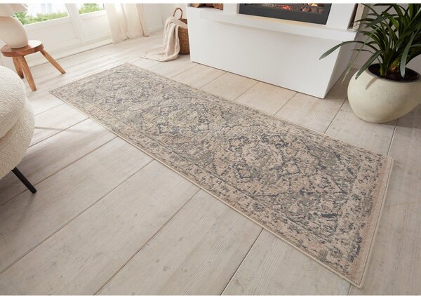 Sivo-bež tekač 80x200 cm Terrain Designer Sand – Hanse Home