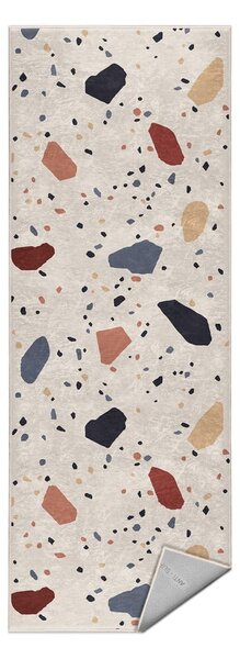 Kremno bel pralen tekač 80x200 cm Cracked Terrazzo – Mila Home