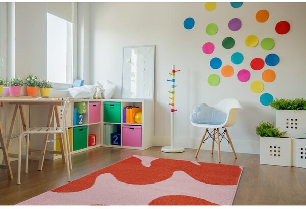 Rdeča/rožnata otroška preproga 120x170 cm Hugsy Coral – FD