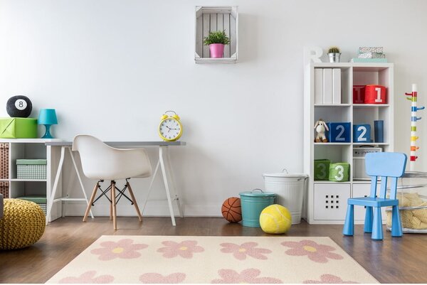 Rožnata/slonokoščena otroška preproga 120x170 cm Dazzy Rose – FD