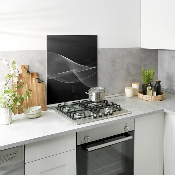 Stenska zaščitna plošča za štedilnik iz kaljenega stekla 70x60 cm Smoke – Wenko
