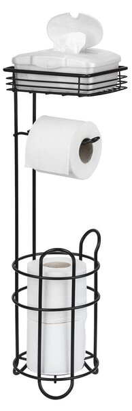 Črno jekleno stojalo za WC papir – Wenko