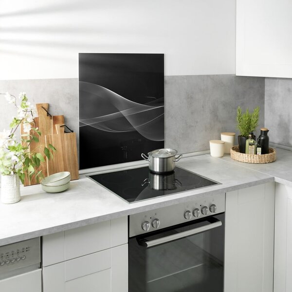 Stenska zaščitna plošča za štedilnik iz kaljenega stekla 70x60 cm Smoke – Wenko