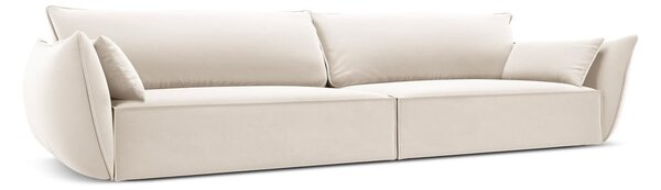 Bež žametna sedežna garnitura 248 cm Vanda – Mazzini Sofas