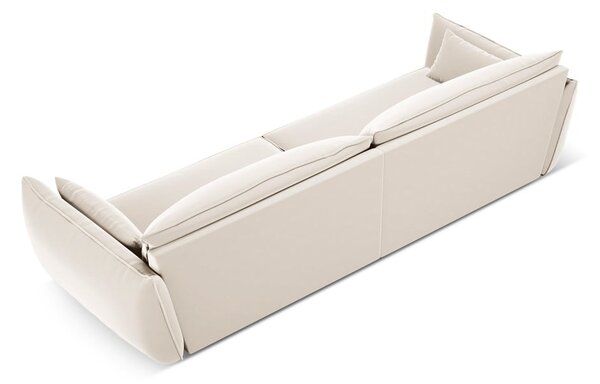 Bež žametna sedežna garnitura 248 cm Vanda – Mazzini Sofas