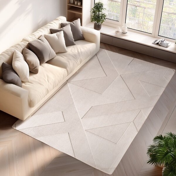 Kremno bela pralna preproga 80x150 cm Pompei 1613 – Ayyildiz Carpets