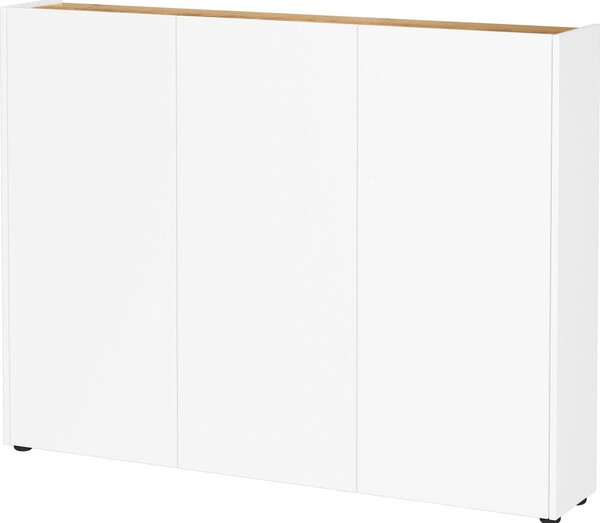 Bela omarica v hrastovem dekorju 138x105x25 cm Libbiano – Germania