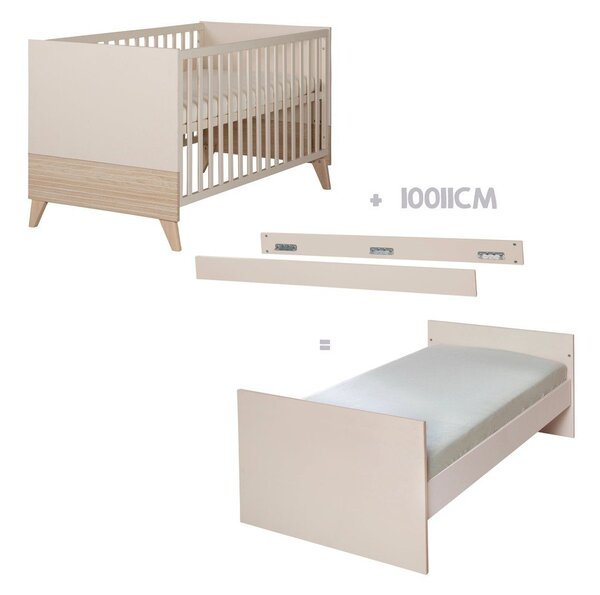 Bež otroška posteljica z nastavljivo višino 70x140 cm Sidney – Roba