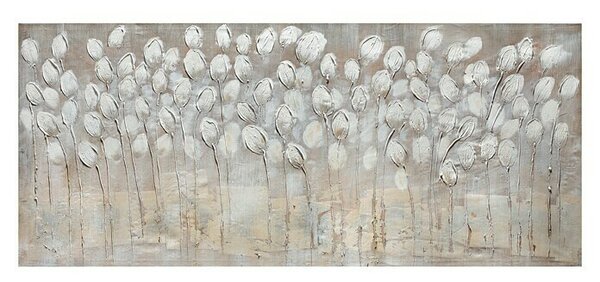 Ročno izdelana slika Bele rože (Š x V: 150 x 65 cm)