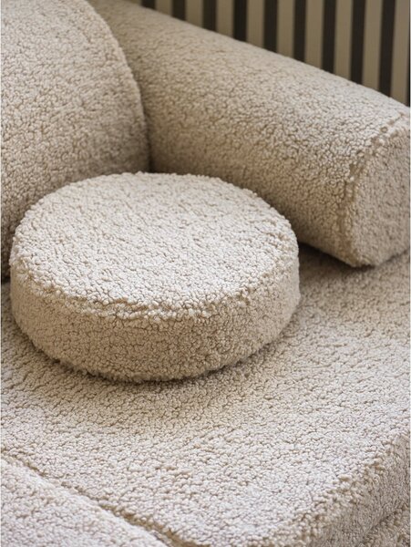 Svetlo rjava otroška sedežna garnitura iz tkanine bouclé 132 cm Settee – Wigiwama