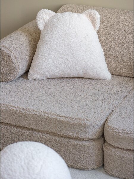 Svetlo rjava otroška sedežna garnitura iz tkanine bouclé 132 cm Settee – Wigiwama