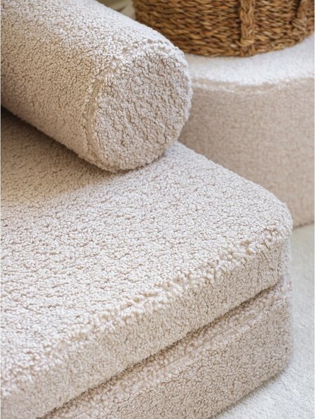 Svetlo rjava otroška sedežna garnitura iz tkanine bouclé 132 cm Settee – Wigiwama