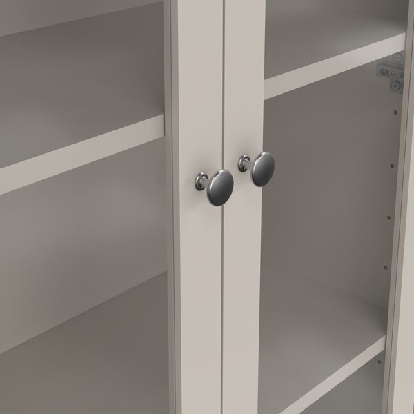 Sivo-bež vitrina 78x199x33 cm Madrid – Tvilum