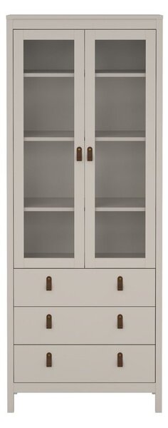 Sivo-bež vitrina 78x199x33 cm Madrid – Tvilum