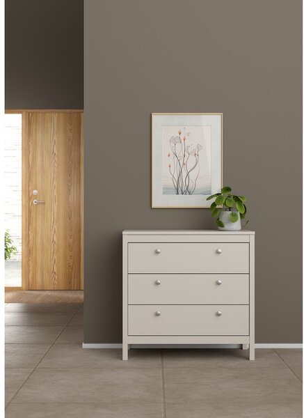 Sivo-bež komoda 82x80x38 cm Madrid – Tvilum