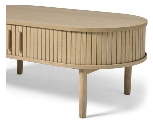 Klubska mizica v hrastovem dekorju v naravni barvi 60x120 cm Meta – Unique Furniture