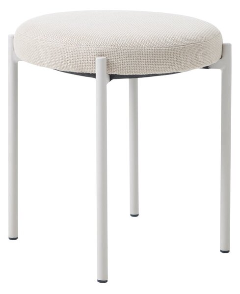 Kremno bel kovinski stolček Pelican – Unique Furniture