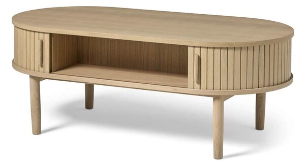 Klubska mizica v hrastovem dekorju v naravni barvi 60x120 cm Meta – Unique Furniture