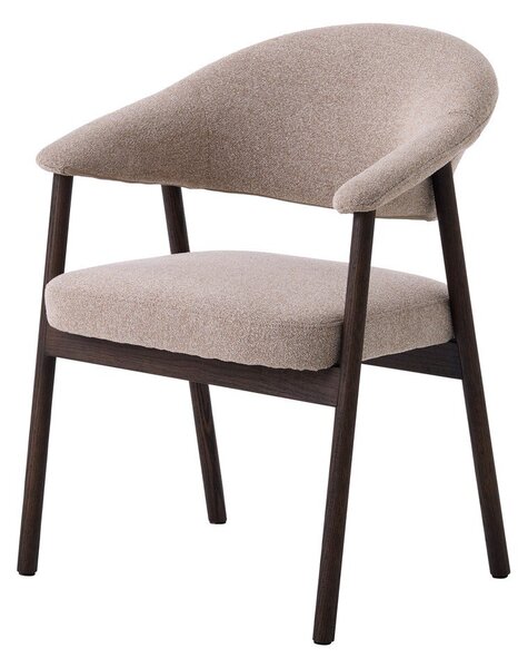 Bež jedilni stoli v kompletu z nasloni za roke 2 ks iz masivnega hrasta Elk – Unique Furniture