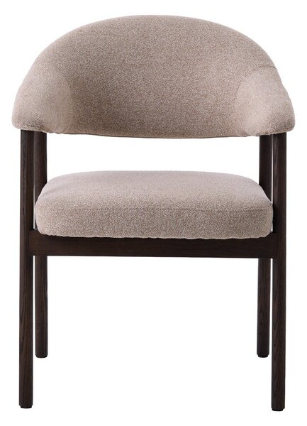 Bež jedilni stoli v kompletu z nasloni za roke 2 ks iz masivnega hrasta Elk – Unique Furniture