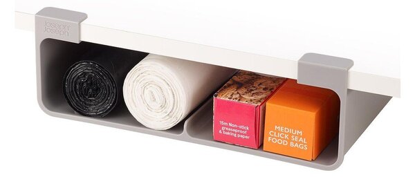 Sivo plastično viseče držalo za kuhinjske brisače in folijo CupboardStore – Joseph Joseph