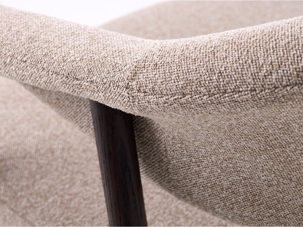 Bež jedilni stoli v kompletu z nasloni za roke 2 ks iz masivnega hrasta Elk – Unique Furniture
